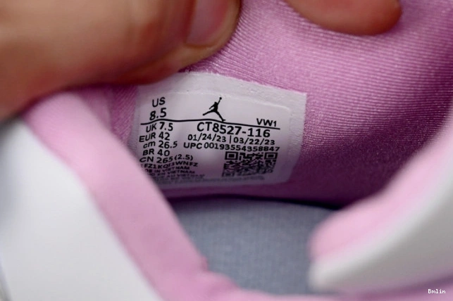 Bmlin 4 Retro White Pink CT8527-116 Jordan 0714